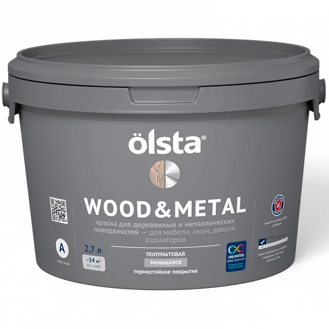 WOOD&METAL  База А краска для деревянных и металлических поверхностей
